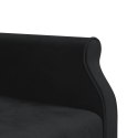 Sofa rozkładana L, czarna, 271x140x70 cm, aksamit Lumarko!