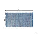 Dywan bawełniany 140 x 200 cm niebieski BESNI Lumarko!