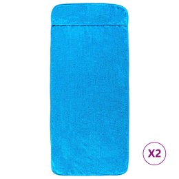 VidaXL Ręczniki plażowe, 2 szt., turkusowe, 75x200 cm, 400 g/m²