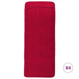 Ręczniki plażowe, 4 szt., bordowe, 60x135 cm, tkanina, 400 g/m² Lumarko!