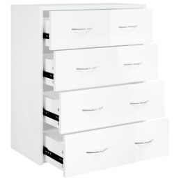 VidaXL Komoda z 4 szufladami, 60x 30,5 x71 cm, biały o wysokim połysku