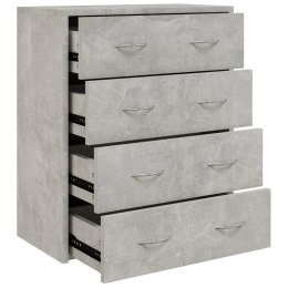 VidaXL Komoda z 4 szufladami, 60 x 30,5 x 71 cm, szarość betonu