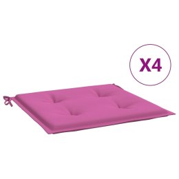 Poduszki na krzesła ogrodowe, 4 szt., różowe, 50x50x3 cm Lumarko!