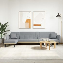 VidaXL Sofa rozkładana L, jasnoszara, 275x140x70 cm, tkanina