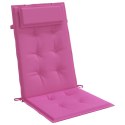 Poduszki na krzesła z wysokim oparciem, 4 szt., różowe, tkanina Lumarko!