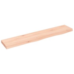 VidaXL Półka, 100x20x4 cm, surowe lite drewno dębowe