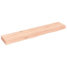 VidaXL Półka, 100x20x6 cm, surowe lite drewno dębowe