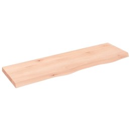 VidaXL Półka, 100x30x4 cm, surowe lite drewno dębowe