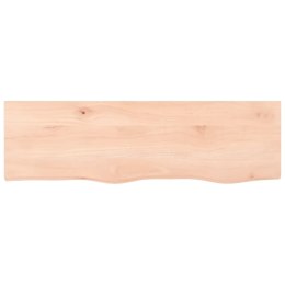 VidaXL Półka, 100x30x4 cm, surowe lite drewno dębowe