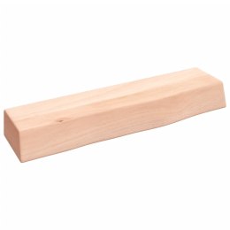 VidaXL Półka, 40x10x6 cm, surowe lite drewno dębowe