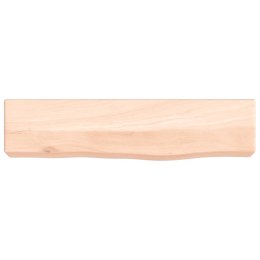 VidaXL Półka, 40x10x6 cm, surowe lite drewno dębowe