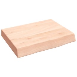 VidaXL Półka, 40x30x6 cm, surowe lite drewno dębowe