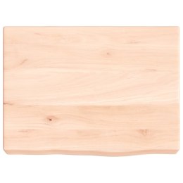 VidaXL Półka, 40x30x6 cm, surowe lite drewno dębowe