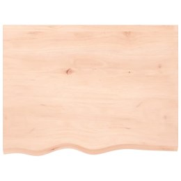 Półka, 80x60x4 cm, surowe lite drewno dębowe Lumarko!