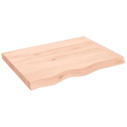 Półka, 80x60x6 cm, surowe lite drewno dębowe Lumarko!