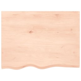 Półka, 80x60x6 cm, surowe lite drewno dębowe Lumarko!