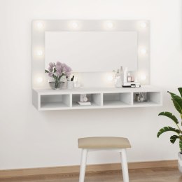 VidaXL Szafka z lustrem i oświetleniem LED, biała, 90x31,5x62 cm