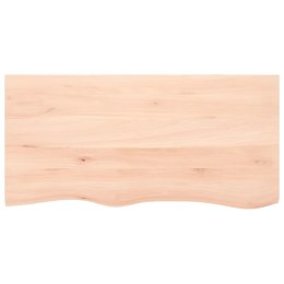 VidaXL Półka, 100x50x2 cm, surowe lite drewno dębowe
