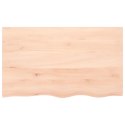 Półka, 100x60x4 cm, surowe lite drewno dębowe Lumarko!