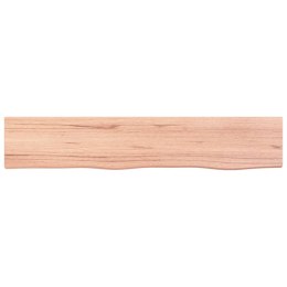 Półka, jasnobrązowa, 100x20x2cm, lakierowane lite drewno dębowe Lumarko!