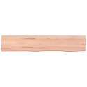 VidaXL Półka, jasnobrązowa, 100x20x4cm, lakierowane lite drewno dębowe