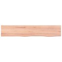 VidaXL Półka, jasnobrązowa, 100x20x6cm, lakierowane lite drewno dębowe