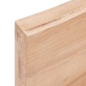 VidaXL Półka, jasnobrązowa, 100x20x6cm, lakierowane lite drewno dębowe