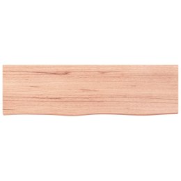 Półka, jasnobrązowa, 100x30x2cm, lakierowane lite drewno dębowe Lumarko!