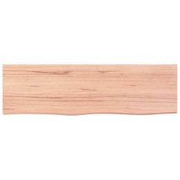 Półka, jasnobrązowa, 100x30x4cm, lakierowane lite drewno dębowe Lumarko!