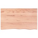 VidaXL Półka, jasnobrązowa, 100x60x2cm, lakierowane lite drewno dębowe