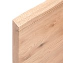 VidaXL Półka, jasnobrązowa, 40x20x4 cm, lakierowane lite drewno dębowe