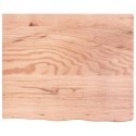 Półka, jasnobrązowa, 60x50x6 cm, lakierowane lite drewno dębowe Lumarko!