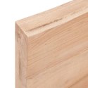 VidaXL Półka, jasnobrązowa, 80x10x6 cm, lakierowane lite drewno dębowe