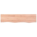 VidaXL Półka, jasnobrązowa, 80x20x4 cm, lakierowane lite drewno dębowe