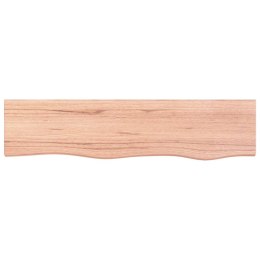 Półka, jasnobrązowa, 80x20x4 cm, lakierowane lite drewno dębowe Lumarko!