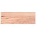 VidaXL Półka, jasnobrązowa, 80x30x2 cm, lakierowane lite drewno dębowe
