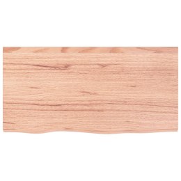 Półka, jasnobrązowa, 80x40x2 cm, lakierowane lite drewno dębowe Lumarko!