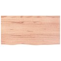 Półka, jasnobrązowa, 80x40x6 cm, lakierowane lite drewno dębowe Lumarko!