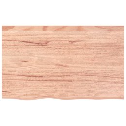 Półka, jasnobrązowa, 80x50x2 cm, lakierowane lite drewno dębowe Lumarko!