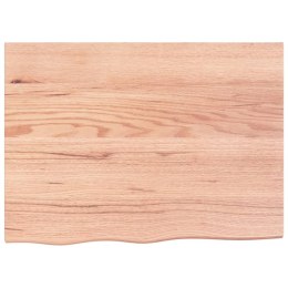Półka, jasnobrązowa, 80x60x2 cm, lakierowane lite drewno dębowe Lumarko!