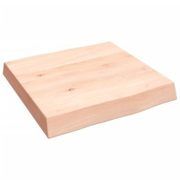 Blat biurka, 40x40x6 cm, surowe lite drewno dębowe Lumarko!