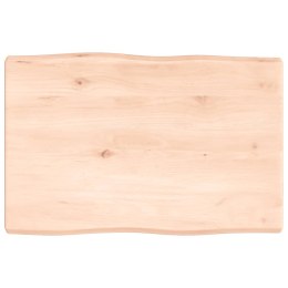 Blat biurka, 60x40x4 cm, surowe lite drewno dębowe Lumarko!