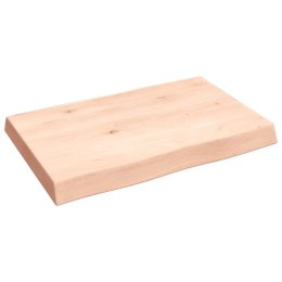 Blat biurka, 60x40x6 cm, surowe lite drewno dębowe Lumarko!