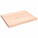 Blat biurka, 60x50x4 cm, surowe lite drewno dębowe Lumarko!