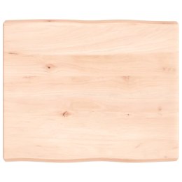 Blat biurka, 60x50x6 cm, surowe lite drewno dębowe Lumarko!