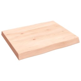 Blat biurka, 60x50x6 cm, surowe lite drewno dębowe Lumarko!