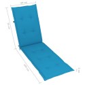  Poduszka na leżak, niebieska, (75+105)x50x4 cm Lumarko!