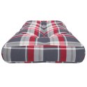  Poduszka na sofę ogrodową, czerwona krata, 120x40x12 cm Lumarko!
