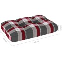 Poduszka na sofę z palet, czerwona krata, 60x40x10 cm Lumarko!
