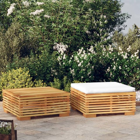 VidaXL 2-cz. zestaw wypoczynkowy do ogrodu, lite drewno tekowe